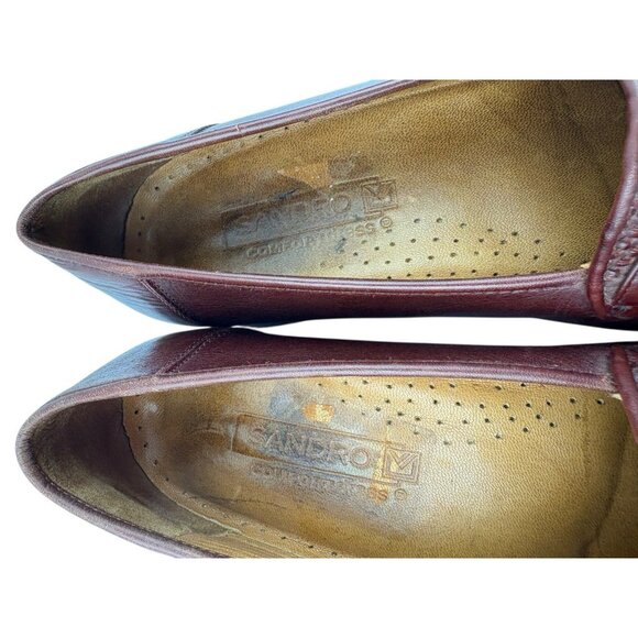 *Sandro Kappa Comfort Tassle Loafer Dress Shoes Mens 10D Oxblood Leather Classic main image 10